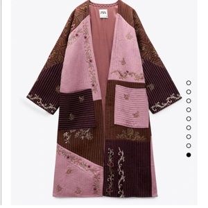 Zara EMBROIDERED PATCHWORK KIMONO LIMITED EDITION